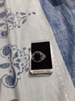 Damen Ring mit blauen Stein und Zirkonia Groesse 66