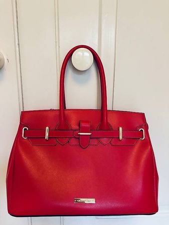 Neuwertige Echtleder Damen Handtasche made in Italy