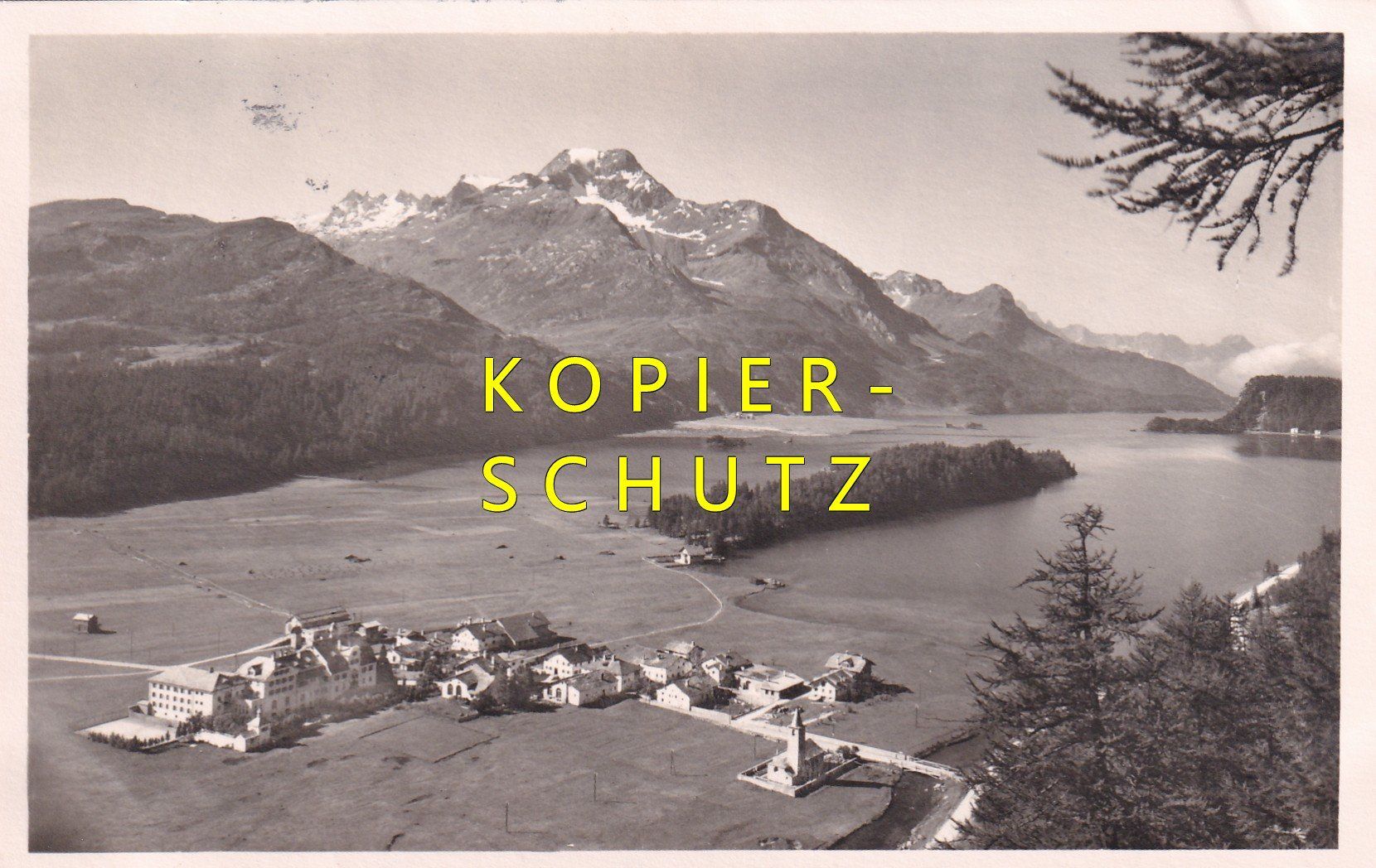 Cartoline postali: Sils-Baselgia - Blick von Plaz /bo – Usato da Hombrechtikon venduto da Rudolf07