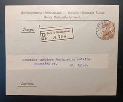 R - Brief von der Schweizerischer Nationalbank nach St.Jmier