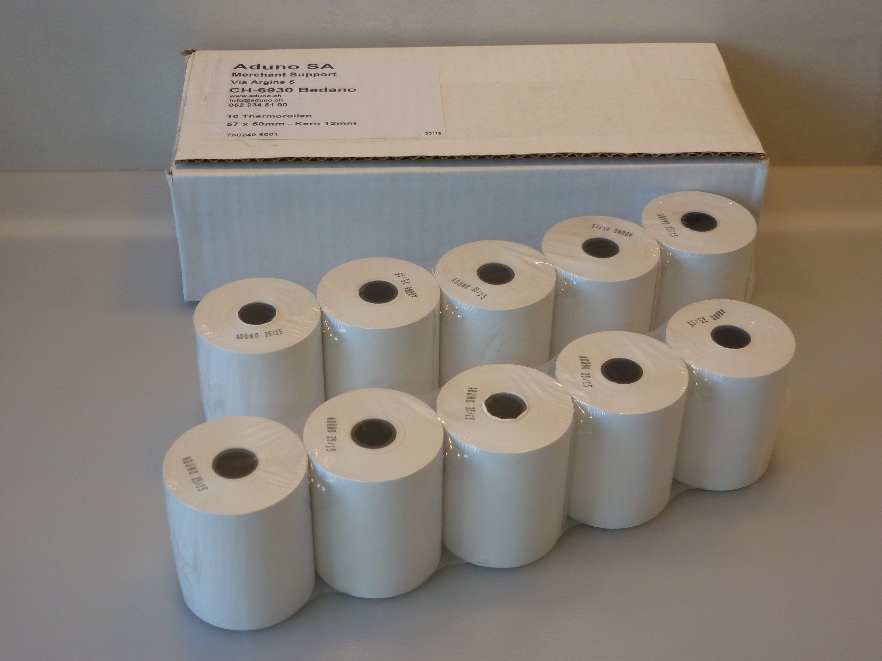 Carta: 20 Thermopapier Rollen Aduno SA – Nuovo e nell'imballaggio originale da Gwatt (Thun) venduto da Nocturnal_99
