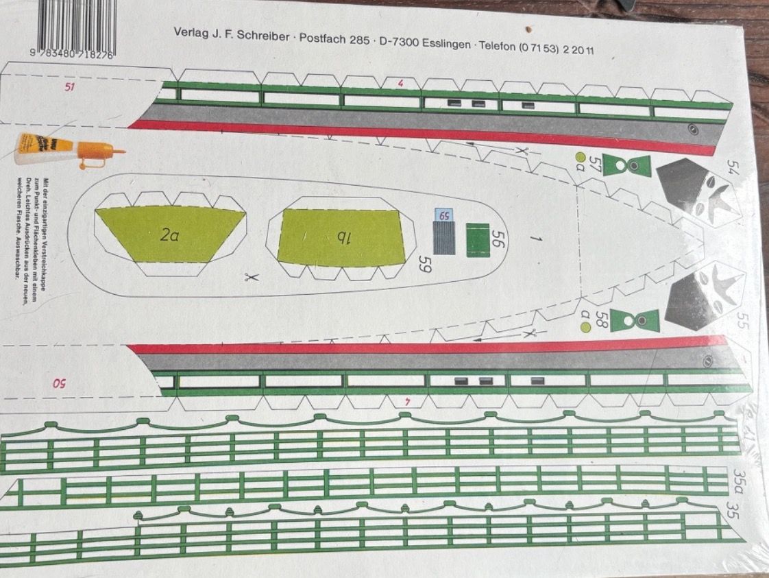 Kit di modellismo & Modellini statici: Steamboat Mississppi Schreiber-Modellbogen – Nuovo e nell'imballaggio originale da Rüti ZH venduto da Meke 1