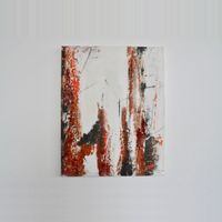 Art Design Imitation: Orange - Schwarz Abstrakt Nr. 1