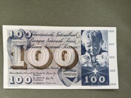 100 Franken Banknote 7. Serie, ohne Falten