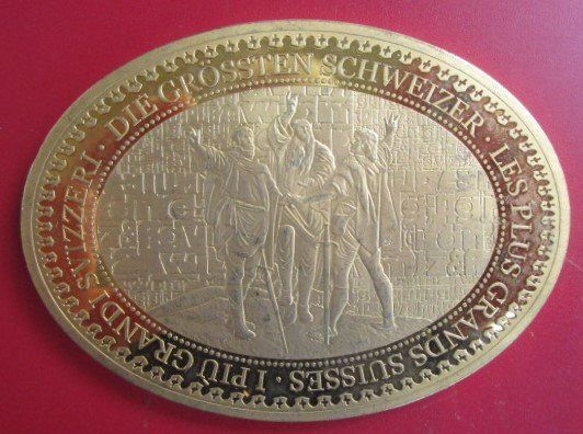 Medaglie: GIGANT: Albert Einstein & Rütlischwur - 85 X 62mm – Usato da Luzern venduto da Horoskop1 1