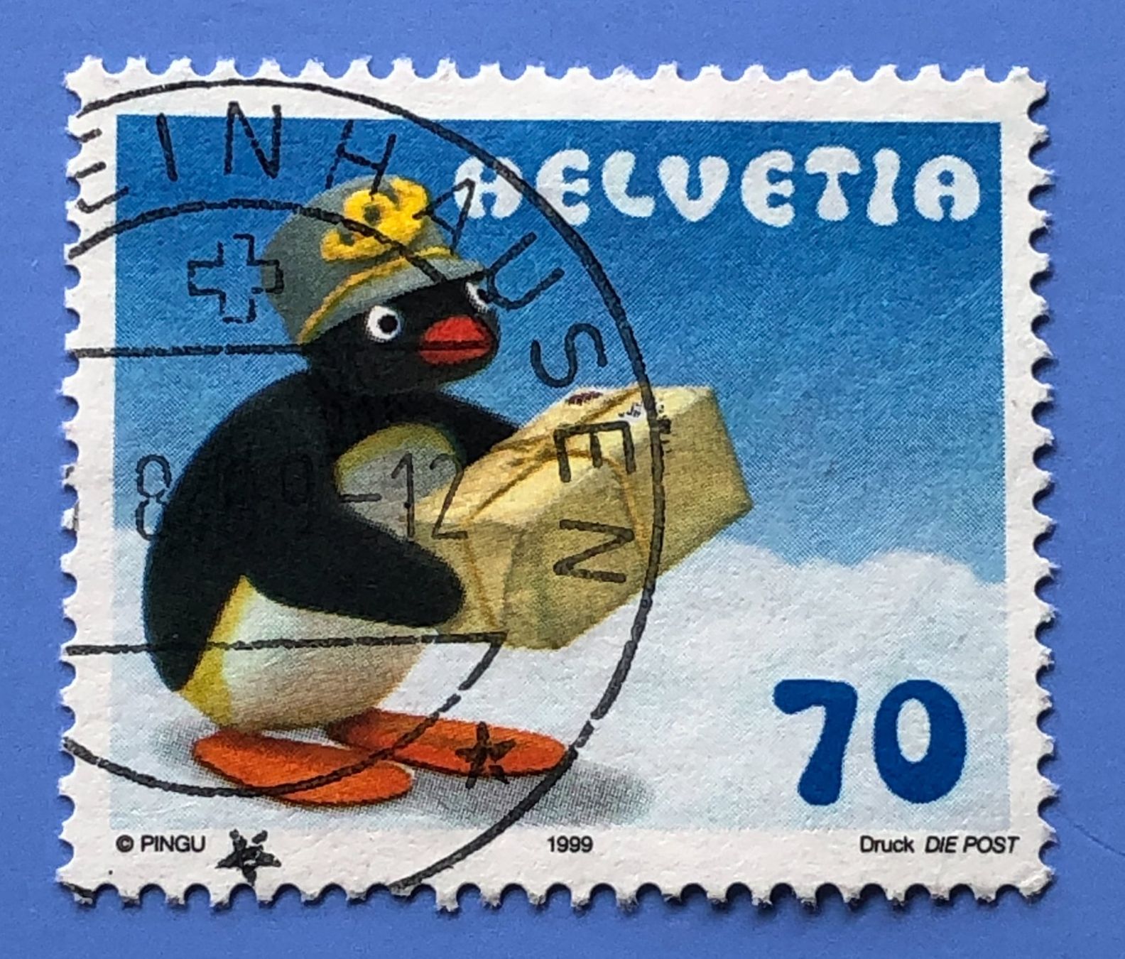 Alle Briefmarken: Nr.964 Klein-Pingu GESTEMPELT Sonderpostmarken 1999 – Gebraucht aus Aarau von Billa007
