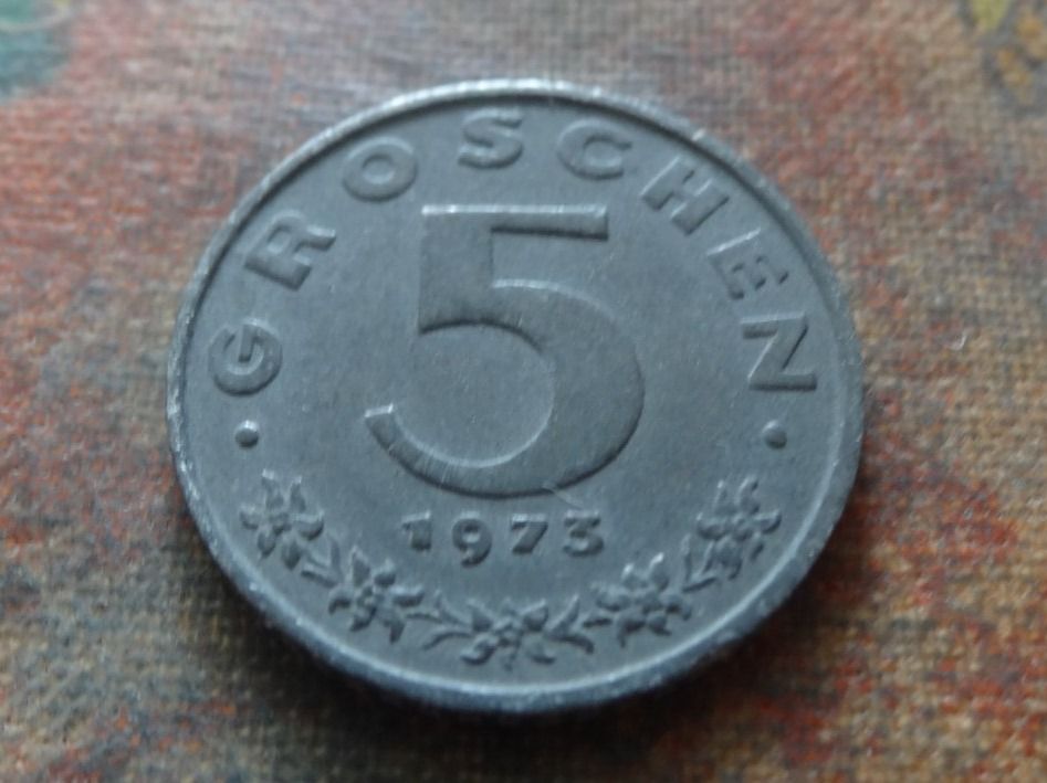 Tutti le monete: AUTRICHE  5  Groschen  1973 – Usato da Romanel-sur-Lausanne venduto da Swift13