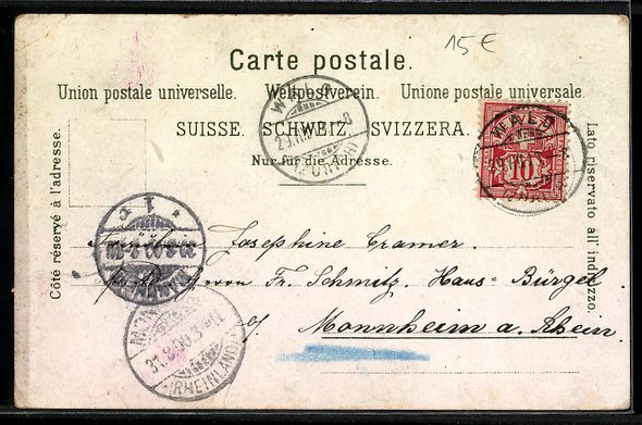 Cartoline postali: Litho Gebirgspost im Schneesturm, Postku – Usato da Berlin venduto da bartko-reher 1