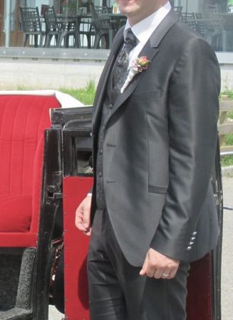Edler Herrenanzug Hochzeit schwarz, Top Zustand!