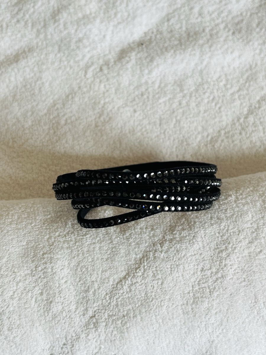 Bracciali & Braccialetti: Bracelet noir strass élégant occasion – Nuovo (secondo la descrizione) da Lausanne venduto da Global.P 2