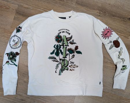 Scotch & Soda Sweatshirt mit coolem Samt-Aufdruck