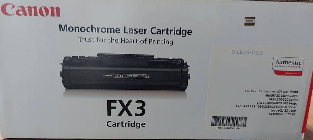Canon Cartucce per stampanti & toner: CANON FX-3 – Nuovo e nell'imballaggio originale da Samstagern venduto da Bladetigi 2