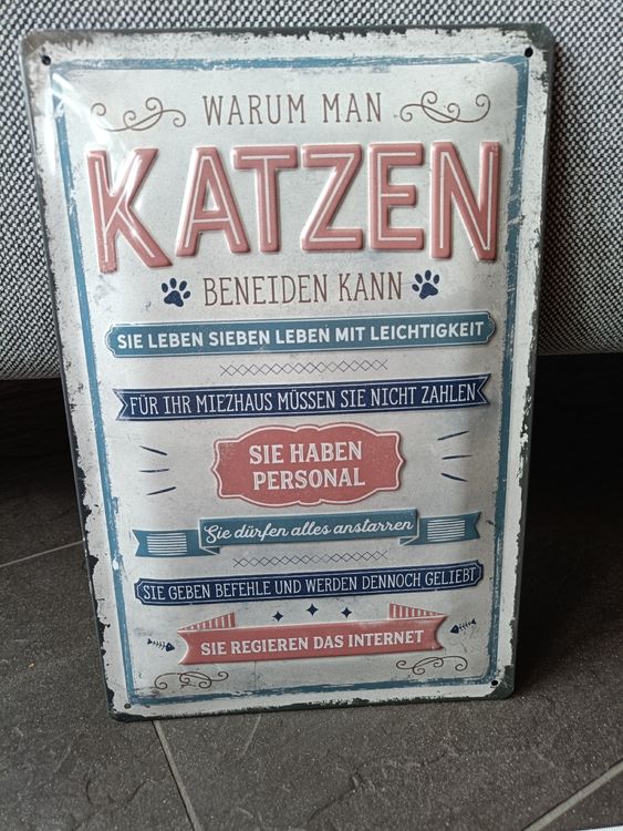 Produktbild von Süße Katzen Deko, Holzpaar Katzens Tierfigur, Lustiges 2D