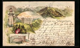 Litho Stanserhorn, Hotel mit Bergen