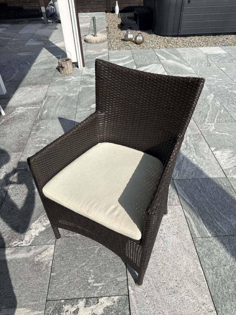 Sedie: Gartensessel Polyrattan braun mit Polster – Usato da Neuenkirch venduto da LuMac98 1