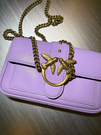 Sac à main Pinko violet avec chaîne