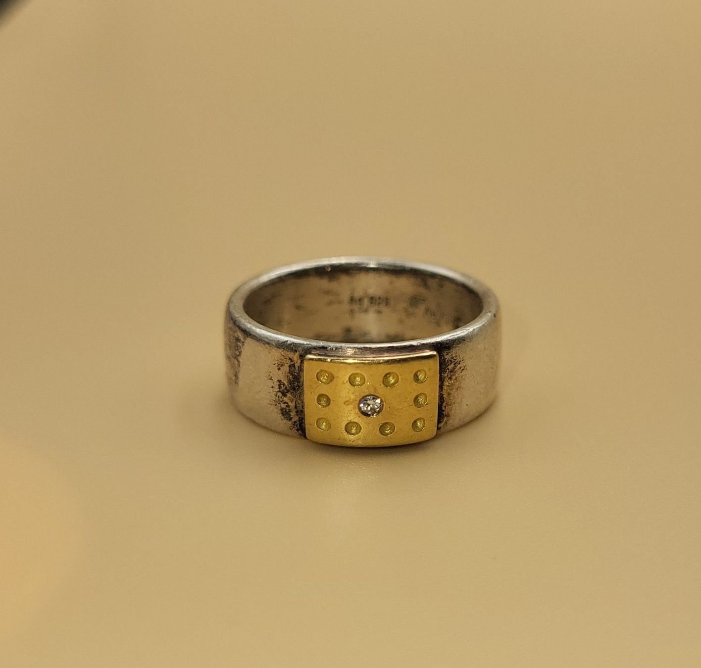 Anelli: 18 Karat 750 Gold/Silber Ring Mit Diamant – Usato da Wald ZH venduto da SwissPawnshop 3