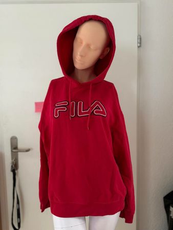 Kapuzenpullover Fila rot mit Logo Druck  