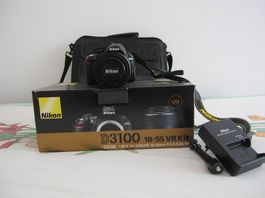 NIKON D 3100 18-55 mm VR Kit mit AF-S DX NIKKOR, UNBENUTZT