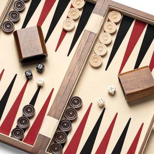 Spiele: Premium Walnuss Backgammon-Set 30 Holz Dame – Neu und originalverpackt aus Hundwil von Pakethase 2