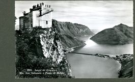 AK sw Lago di Lugano TI , San Salvatore,Melide ≈ 1950 