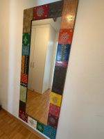 Boho Spiegel mit buntem Rahmen Mosaikmuster Orientalisch