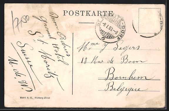 Cartes postales: St. Moritz, Gr. Hotel aus der Vogelschau – D'occasion à Berlin par bartko-reher 1