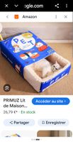 Panier pour chat forme sushi 47x37cm bleu nouveau