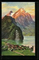 AK Stansstad, Gesamtansicht mit Pilatus
