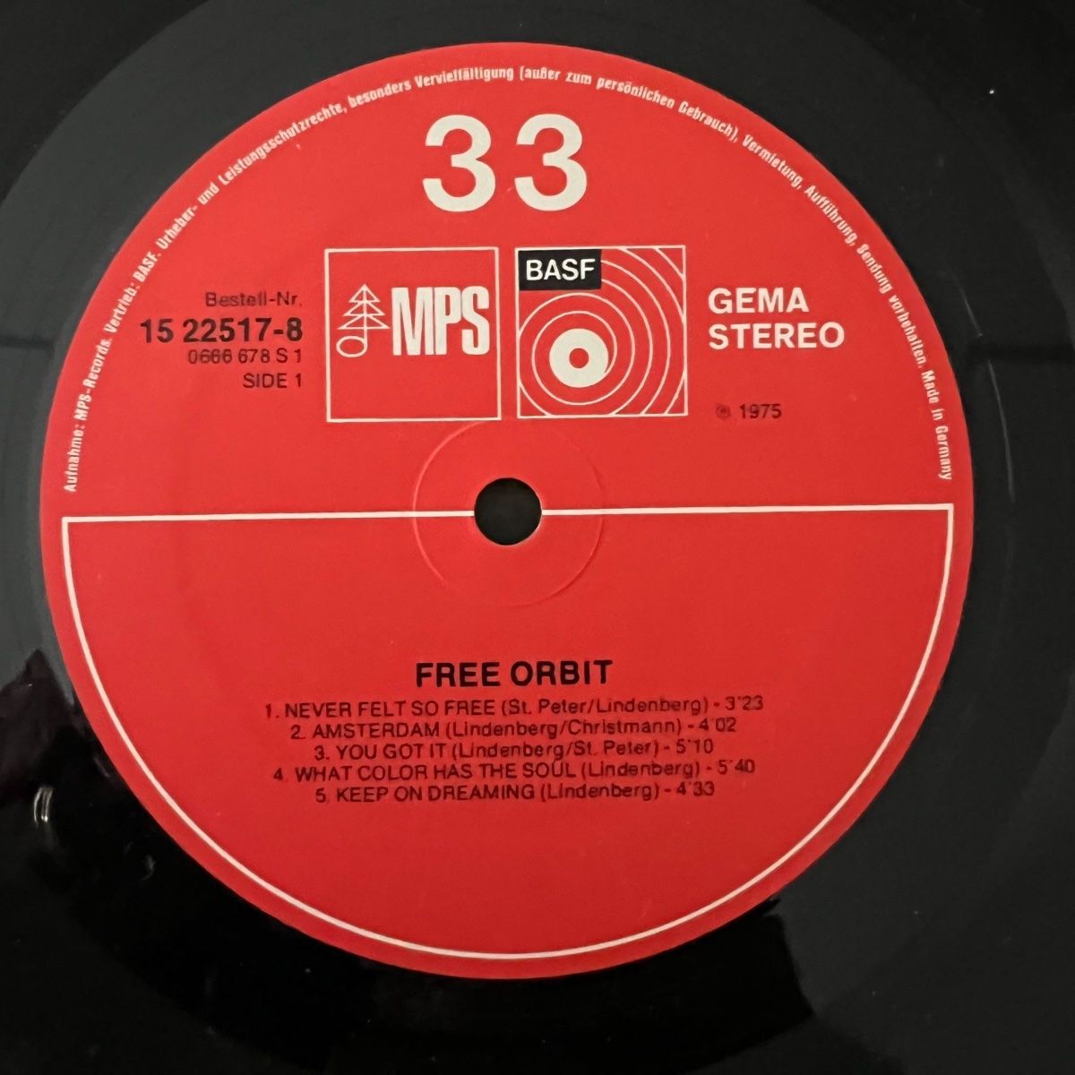 Dischi in vinile: Free Orbit - Same (Udo Lindenberg) / D-Press. 1975 – Usato da Gais venduto da soundcave57 2