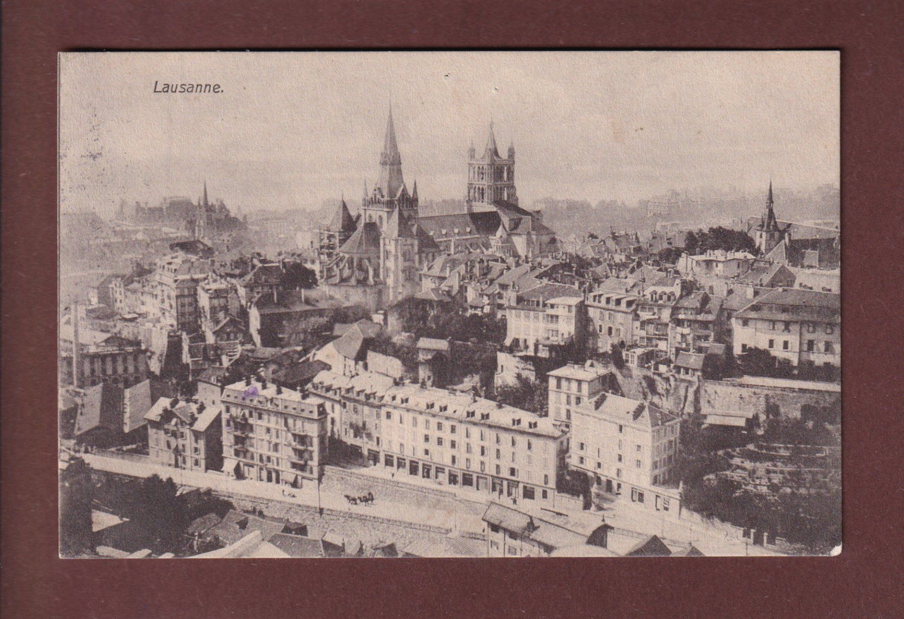 Cartoline postali: LAUSANNE - Vue partielle - 1910 – Usato da Pully venduto da nicecards