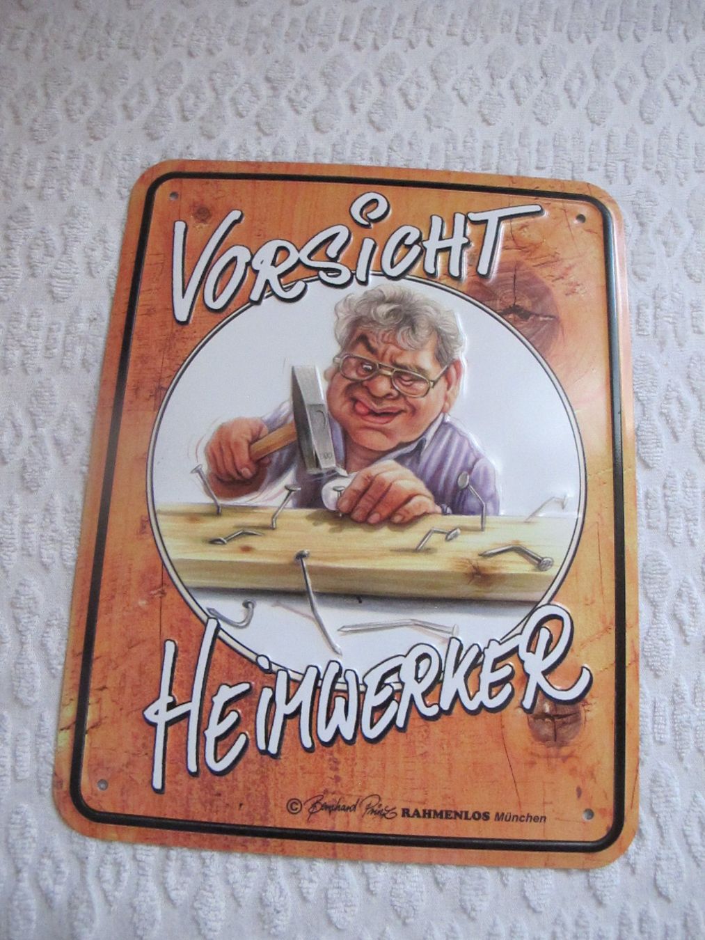 Insegne: Blechschild "Vorsicht Heimwerker – Nuovo (secondo la descrizione) da Löhningen venduto da Chimae67 1