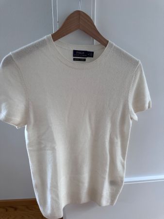 Polo Ralph Lauren Kurzarm Pullover Kaschmir Creme M