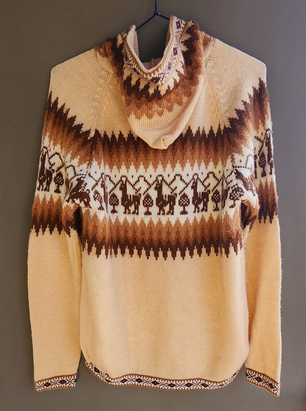 Maglioni & Felpe: wunderschöner Alpaka Pullover Gr.L, Farbe Beige, Braun, NEU! – Nuovo (secondo la descrizione) da Lima- Peru venduto da Alpaka-Haus 1