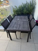Moderne Balkon-/Garten-Tischgruppe mit 4 Stühlen 