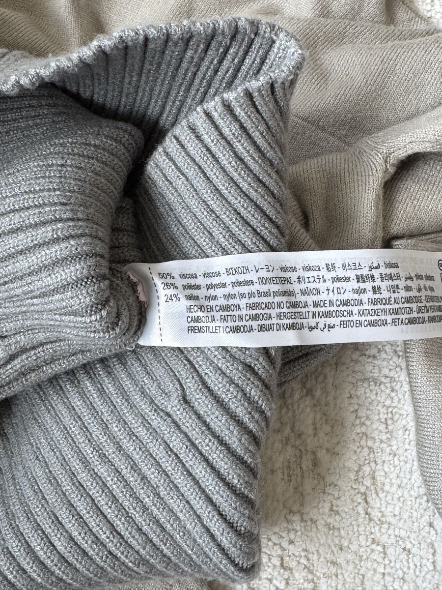 Zara Top: Zara Knit Top in Beige/Grau – Usato da Zürich venduto da di_archive 4
