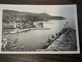 Vintage Nice France Postcard 1951 Harbor - From Castle Hill