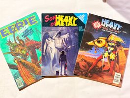 Konvolut 3x Vintage Fantasy/Horror Magazine: Heavy Metal & E