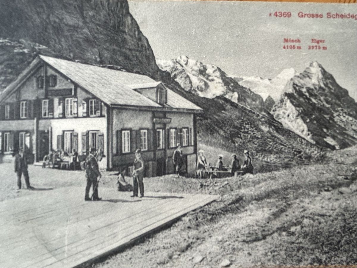 Cartoline postali: Alte AK Grosse Scheidegg mit Mönch und Eiger, ungelaufen – Usato da Lengnau BE venduto da AgriOttu