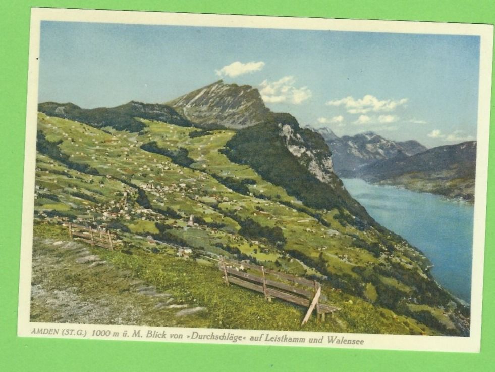 Cartoline postali: Amden, Blick auf Leistkam und Walensee – Nuovo (secondo la descrizione) da Zürich venduto da t24_de