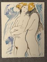 Alain BONNEFOIT (1937) Erotische Lithographie Handsigniert