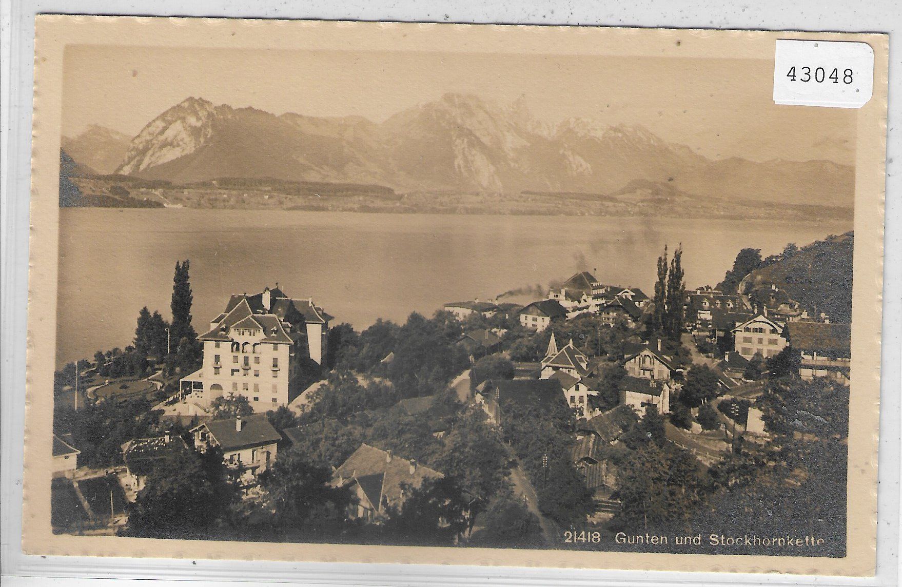 Cartoline postali: Gunten - Generalansicht – Usato da Ettingen venduto da Kartenplanet