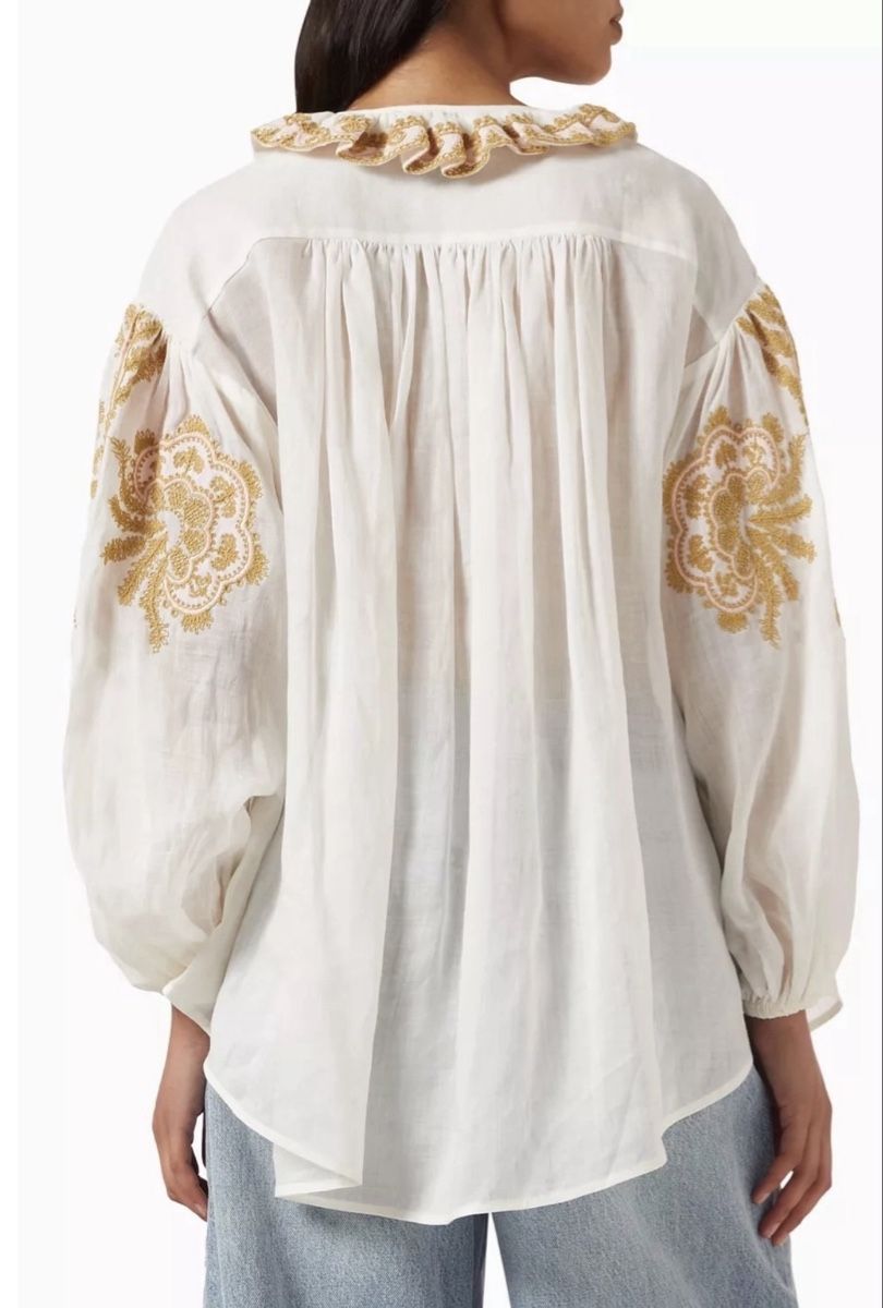 Camicette: Embroidery Ramie Elegant Blouse – Usato da St.Josefen venduto da lop_lh8d 2