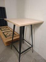 Büro-Tisch, Bartisch, Hochtisch, Holzplatte, Metallbeine