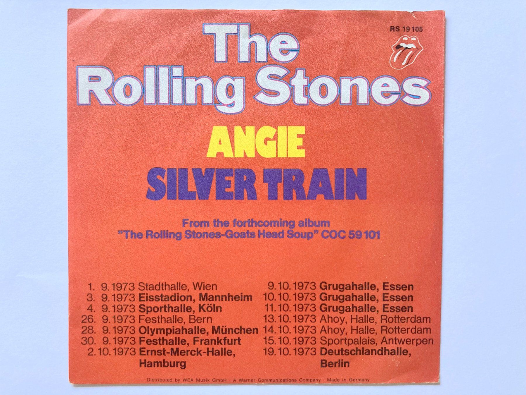 Dischi in vinile: ROLLING STONES - ANGIE – Usato da Bottens venduto da hotter-than-hell 1