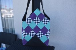 Shopper- o. Bade-Tasche aus Wasserabw. Stoff mit Täschchen
