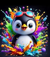 Diamond Painting: Pinguin 20x20cm
