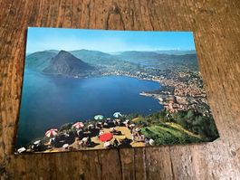 Originale Vintage Ansichtskarte Lugano Monte Bré, Top!