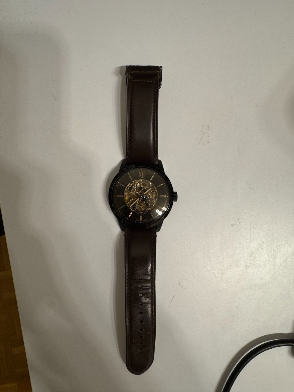 Fossil Orologi: FOSSIL Townsman 48mm Automatic Brown Leather Watch – Usato da Le Grand-Saconnex venduto da pannacottage 2