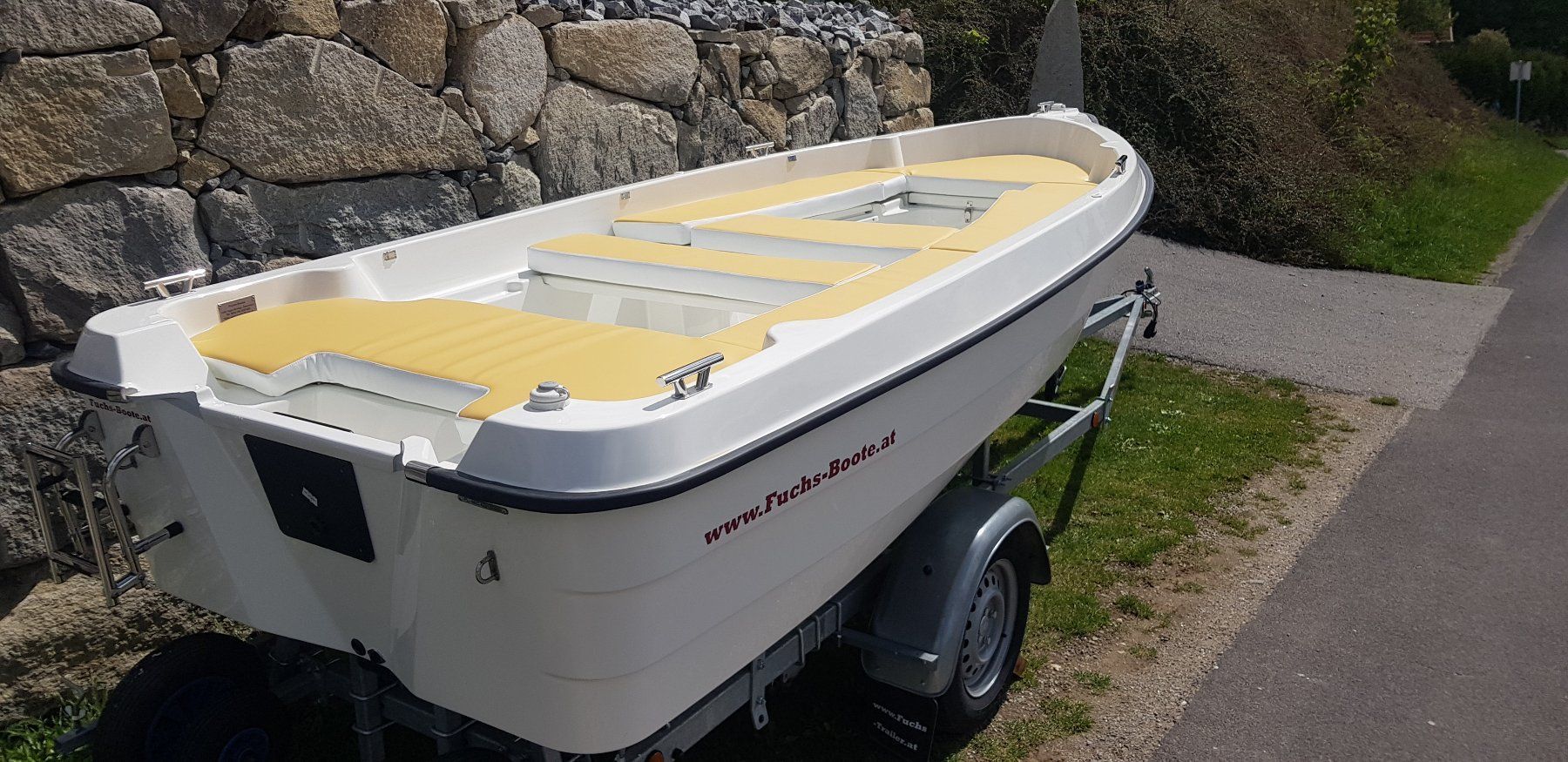 Barche: LAGERND NEU 420 DELUXE Boot Motorboot Ruderboot GFK Boot – Nuovo e nell'imballaggio originale da Aigen Schlägl venduto da Fuchs-Boote 6